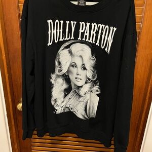 Dolly Parton Black Crewneck Sweater